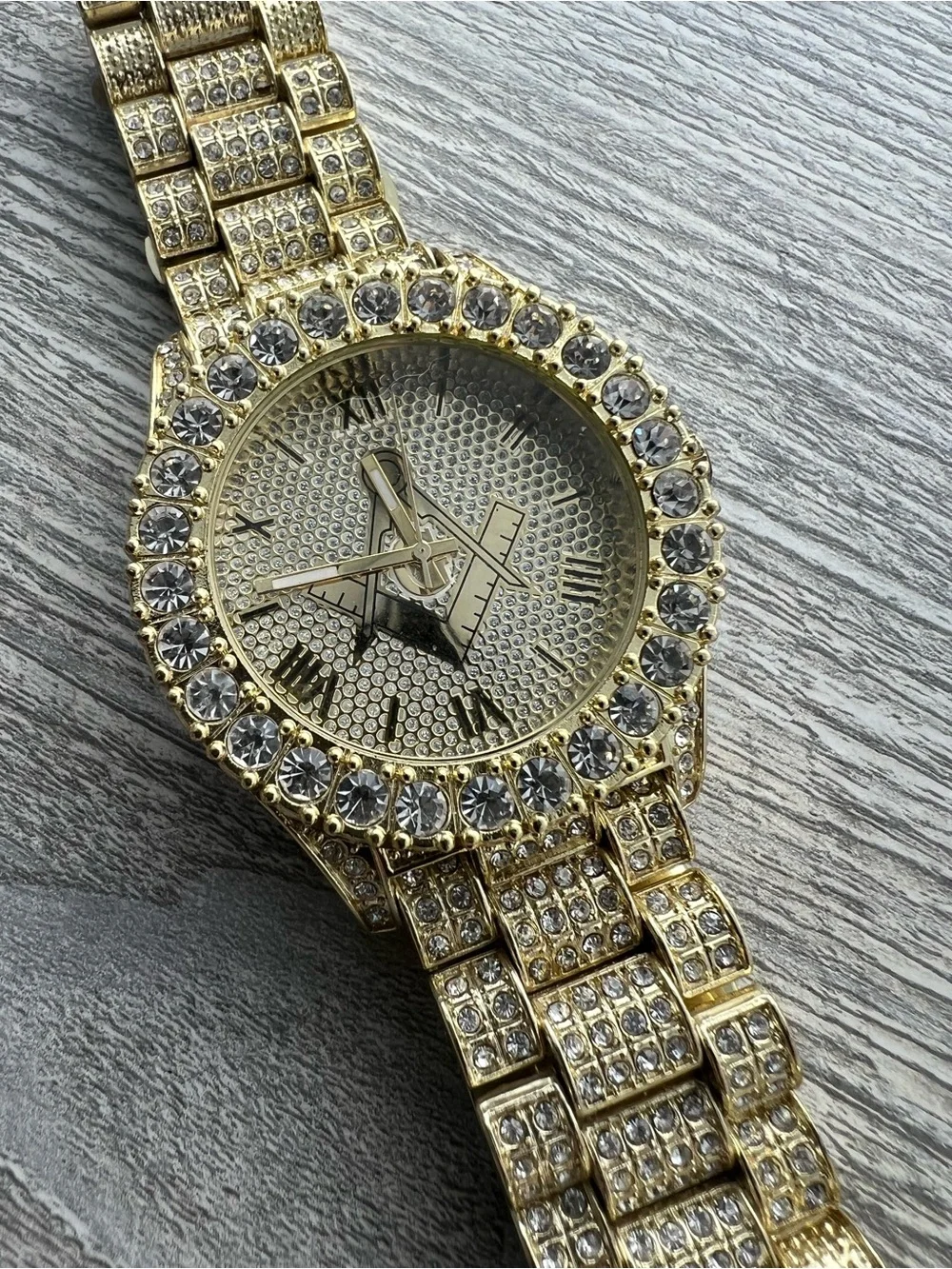 Gold Tone FreeMason Quartz Wristwatch
